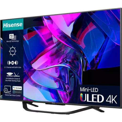 Hisense 55u7kqtuk 4k Ultra Hd Hdr Mini-led Tv 55 Inch | Nieuw (outlet)