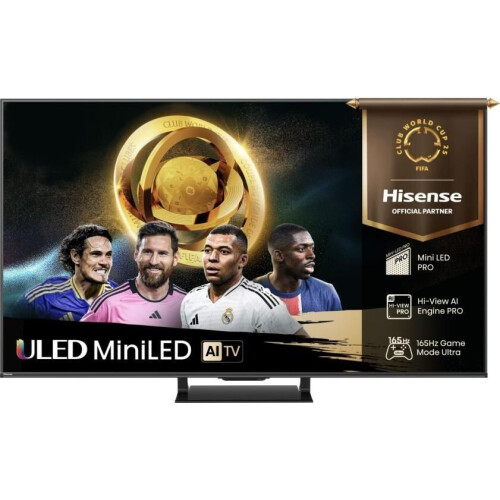 Hisense 65U7Q PRO - Ultra HD TV - 65 inch Mini-LED PRO - Zwart