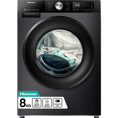 Hisense Dh3s802bb3 - Warmtepompdroger - 8 Kg - 64 Db - Energieklasse A+++ - Grafiet | Nieuw (outlet) Tweedehands