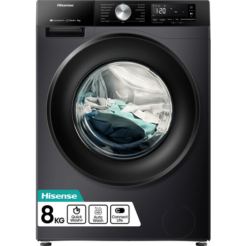 Hisense Dh3s802bb3 - Warmtepompdroger - 8 Kg - Connectlife - 64 Db - Energieklasse A+++ - Grafiet | Nieuw (outlet) Tweedehands