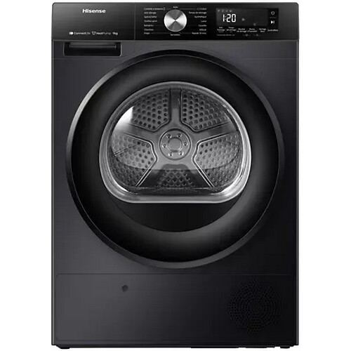 Hisense Dh3s902bb3 - Warmtepompdroger - 9 Kg - Steamtech & Wi-fi - 64 Db - Energieklasse A+++ - Zwart | Nieuw (outlet) Tweedehands