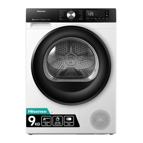 Hisense Dh3s902bw3 - Warmtepompdroger - 9 Kg - 64 Db - Energieklasse A+++ - Wit | Nieuw (outlet)