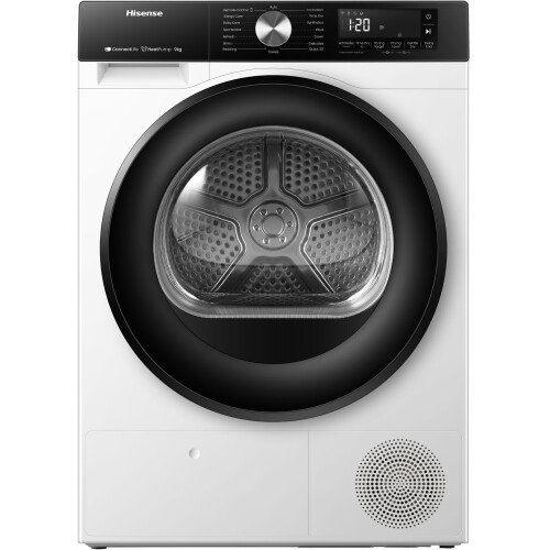 Hisense DH3S902BW3 - Warmtepompdroger - 9kg - A+++ - WiFi-connectiviteit - Wit Tweedehands