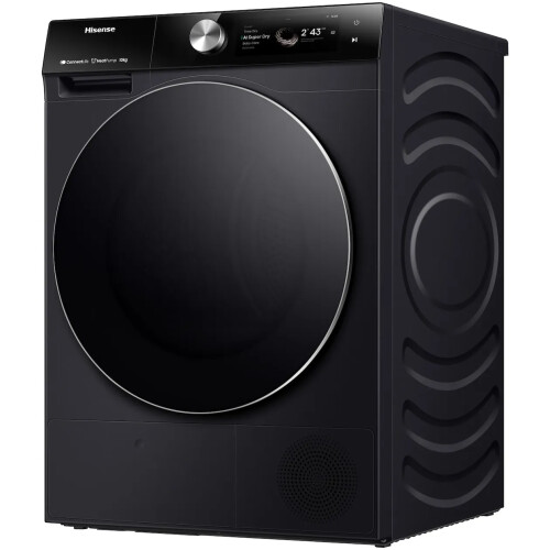 Hisense Dh7s107bb - Warmtepompdroger - 10 Kg - Ai Super Dry - 62 Db - Energieklasse A+++ - Zwart | Nieuw (outlet)