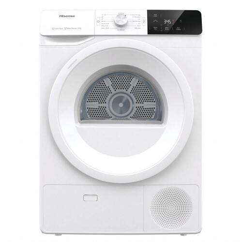Hisense Dhge8013 - Warmtepompdroger - 8 Kg - 65 Db - Energieklasse A+++ | Nieuw (outlet)