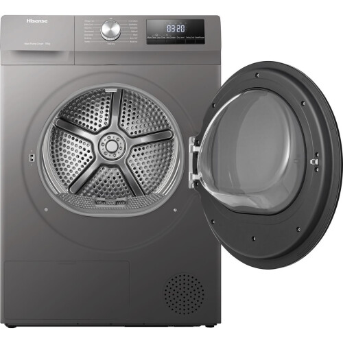 Hisense Dhqa902ut - Warmtepompdroger - 9 Kg - Allergy Care & Auto Dry - 65 Db - Energieklasse A++ - Grafiet | Nieuw (outlet)