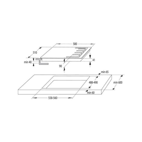 Hisense Gm642xsuk Inbouw Gaskookplaat 58cm | Nieuw (outlet)