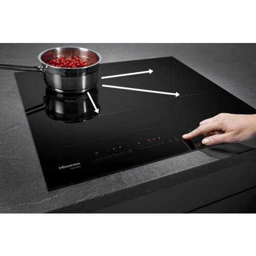 Hisense Hi6442bsce Inductie Kookplaat - 4 Kookzones - Easy Clean Surface - Timer | 60 Cm - Zwart | Nieuw (outlet)