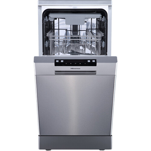 Hisense Hs523e15x - Smalle Vrijstaande Vaatwasser - 45 Cm - 10 Couverts - Besteklade - 47 Db - Energieklasse E | Nieuw (outlet) Tweedehands