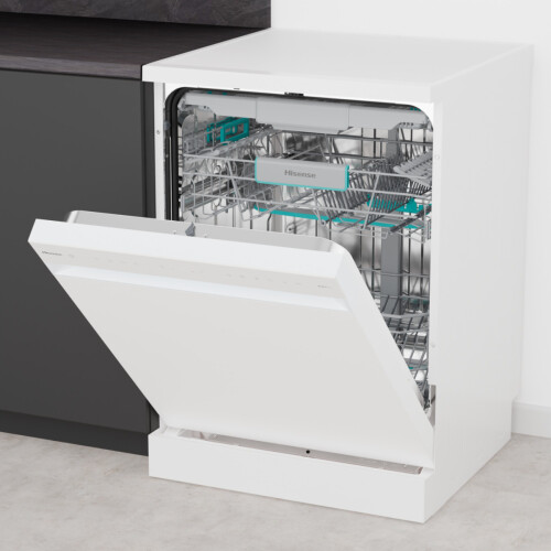 Hisense Hs663a90w - Vrijstaande Vaatwasser - 60 Cm - 16 Couverts - Besteklade - 44 Db - Energieklasse A | Nieuw (outlet)