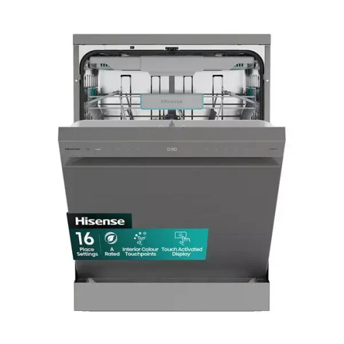 Hisense Hs663a90xuk - Vrijstaande Vaatwasser - 60 Cm - 16 Couverts - 44 Db - Energieklasse A | Nieuw (outlet)