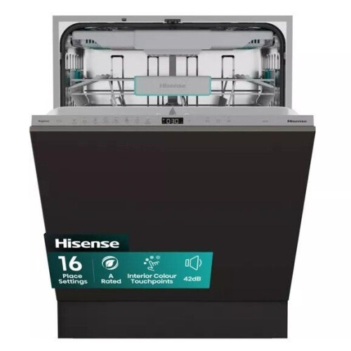Hisense HV673A60UK - Volledig geïntegreerde vaatwasser 60 cm - 16 couverts - Wifi (ConnectLife) Tweedehands