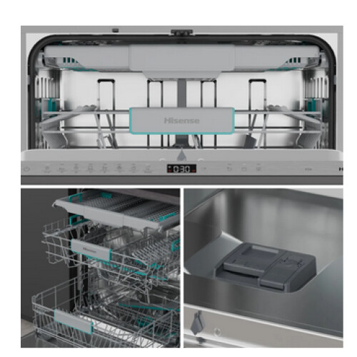 hisense Hv673a61uk Volledig Geïntegreerde Inbouw Vaatwasser - Wifi Connectiviteit - Koolborstelloze Motor - 14 Couverts - Autodry Functie - 60 Cm | Nieuw (outlet)