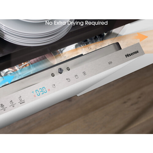 Hisense Hv693c60 - Inbouw Vaatwasser - 60 Cm - 16 Couverts - Auto Dry & Besteklade - 39 Db - Energieklasse C | Nieuw (outlet)