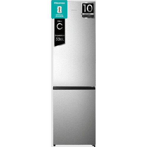 Hisense Rb440n4acc - Koelvriescombinatie - 201.7 Cm - 336l - No Frost - Rvs | Nieuw (outlet) Tweedehands