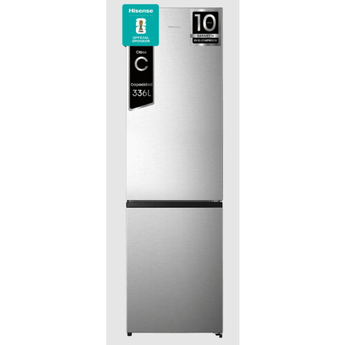 Hisense Rb440n4acc - Koelvriescombinatie - 201.7 Cm - 336l - No Frost - Rvs | Nieuw (outlet)