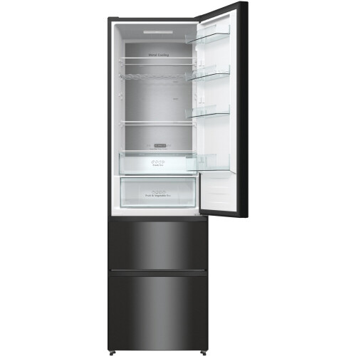 Hisense Rm469n4afeuk - Koel-vriescombinatie - 200 Cm - 368l - Total No Frost - Zwart Rvs | Nieuw (outlet)