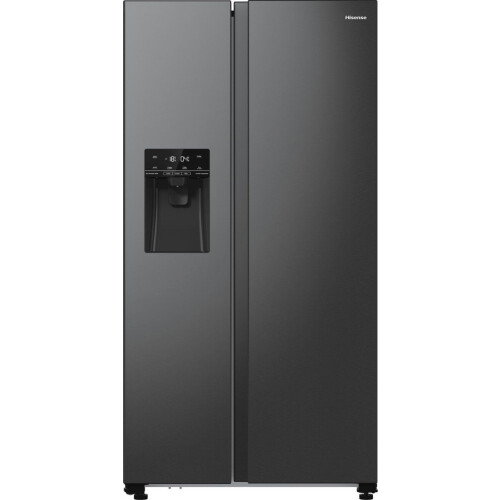 Hisense RS5P535NTFE - Amerikaanse koelkast - 566 liter - Zwart staal Tweedehands
