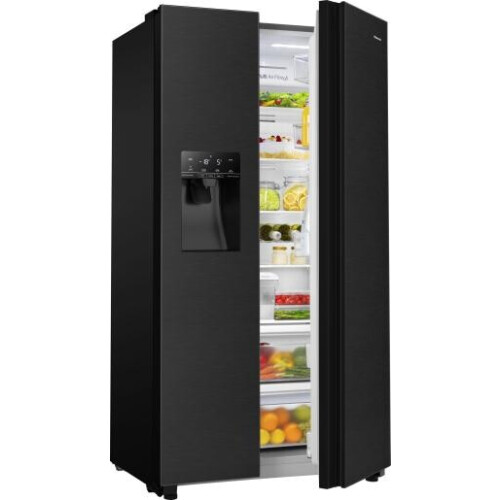 Hisense Rs694n4tfe - Amerikaanse Koelkast - 178.6 Cm - 562l - Total No Frost - Zwart | Nieuw (outlet)