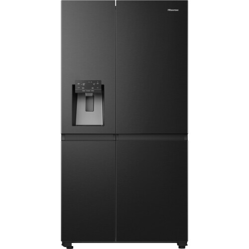 Hisense RS818N4TFC - Vrijstaande Amerikaanse koelkast - Total No Frost - Water- en ijsdispenser - Zwart RVS