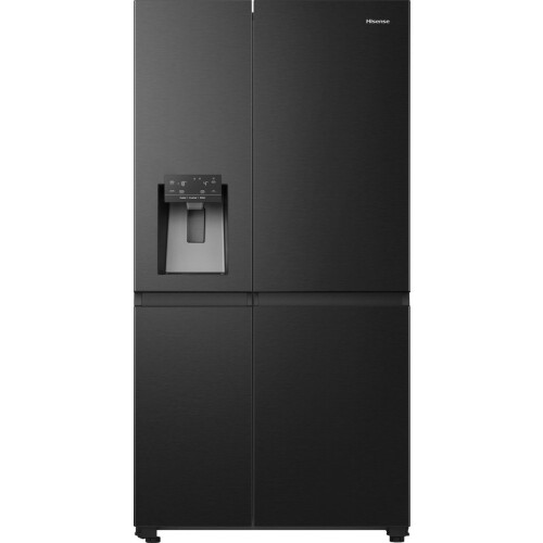 Hisense RS818N4TFE - Amerikaanse koelkast - 632 l NoFrost water- en ijsdispenser - Zwart RVS