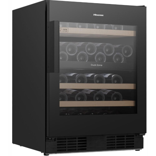 Hisense Rw3n122gslf - Wijnkoelkast - 128 Liter - 46 Flessen - Energielabel F | Nieuw (outlet)