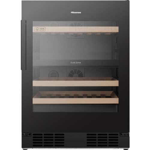 Hisense Rw3n122gslf - Wijnkoelkast - 128 Liter - 46 Flessen - Energielabel F | Nieuw (outlet) Tweedehands