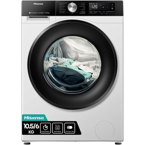 Hisense Wd3s1043bw3 - Was-droogcombinatie - 10.5 Kg Wassen - 6 Kg Drogen - 1400 Tpm - Energieklasse A/d | Nieuw (outlet) Tweedehands