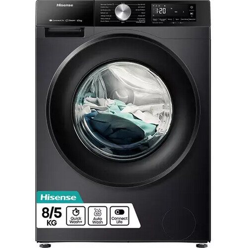 Hisense Wd3s8043bb3 - Was-droogcombinatie - 8 Kg Wassen - 5 Kg Drogen - 1400 Tpm - Inverter Motor & Stoom - Energieklasse A/d | Nieuw (outlet) Tweedehands