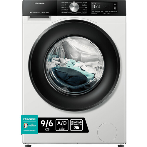 Hisense Wd3s9043bw3 - Was-droogcombinatie - 9 Kg Wassen - 6 Kg Drogen - 1400 Tpm - Stoomfunctie - Energieklasse D | Nieuw (outlet) Tweedehands
