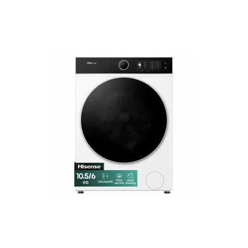 Hisense WD5I1045BWQ - Was-droogcombinatie - 10,5 kg Wassen - 6 kg Drogen - 1400 tpm - Inverter - AutoDose - Steam - Wifi - Wit