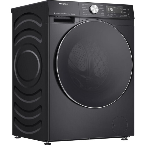 Hisense Wd5s1045bb - Was-droogcombinatie - 10.5 Kg Wassen - 6 Kg Drogen - 1400 Tpm - Steam Wash - Energieklasse A/d | Nieuw (outlet)