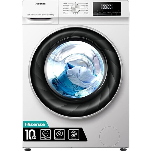 Hisense Wdqa1014evjm - Was-droogcombinatie - 10 Kg Wassen - 6 Kg Drogen - 1400 Tpm - Steam Wash - Energieklasse A/d | Nieuw (outlet)