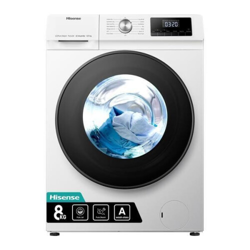 Hisense Wdqa8014evjm - Was-droogcombinatie - 8 Kg Wassen - 5 Kg Drogen - 1400 Tpm - Stoomfunctie - Energieklasse D | Nieuw (outlet)
