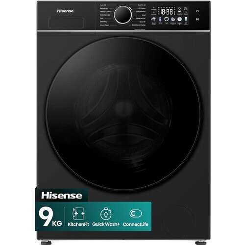 Hisense Wf3i9043bbfs2 - Wasmachine - 9 Kg - 1300 Tpm - Energieklasse A - Zwart | Nieuw (outlet) Tweedehands