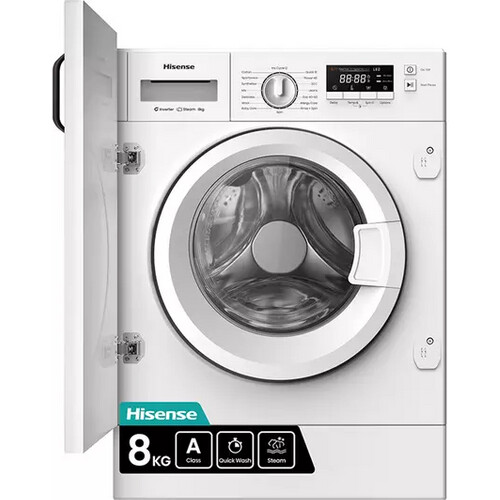 Hisense Wf3m841bwi - Inbouw Wasmachine - 8 Kg - 1400 Tpm - Steamwash - Energieklasse A | Nieuw (outlet) Tweedehands