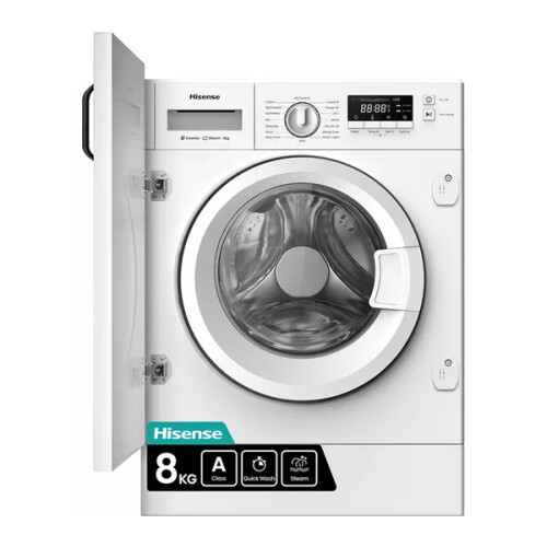 Hisense Wf3m841bwi - Inbouw Wasmachine - 8 Kg - 1400 Tpm - Stoomfunctie - Energieklasse A | Nieuw (outlet)