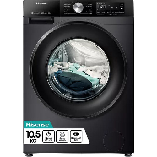 Hisense Wf3s1043bb3 - Wasmachine - 10 Kg - 1400 Tpm - Energieklasse A - Zwart | Nieuw (outlet) Tweedehands