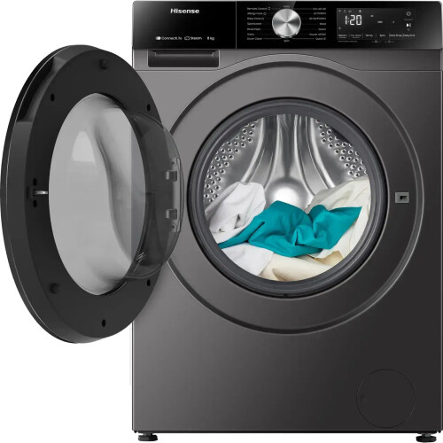 Hisense Wf3s8043bt3 Wasmachine – 8 Kg 1400 Tpm Steam Wash Auto Wash Smart Control | Nieuw (outlet)