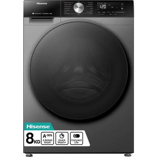 Hisense Wf3s8043bt3 Wasmachine – 8 Kg 1400 Tpm Steam Wash Auto Wash Smart Control | Nieuw (outlet) Tweedehands