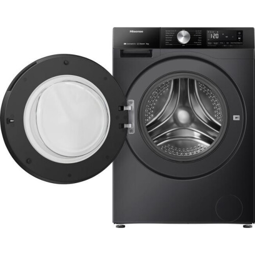 Hisense Wf3s9043bb3 - Wasmachine - 9 Kg - 1400 Tpm - Stoomfunctie - Energieklasse A - Zwart | Nieuw (outlet)