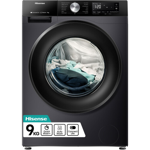 Hisense WF3S9043BB3 - Wasmachine 9kg 1400 tpm - Energieklasse A - Zwart Tweedehands