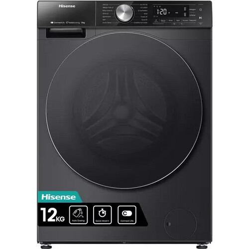 Hisense Wf5s1245bb - Wasmachine - 12 Kg - 1400 Tpm - Energieklasse A - Zwart | Nieuw (outlet) Tweedehands