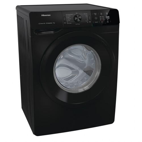 Hisense Wfge80141vmb - Wasmachine - 8 Kg - 1400 Tpm - Koolborstelloze Motor - Energieklasse B - Zwart