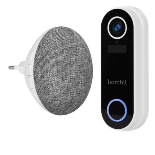 Hombli Smart Doorbell 2 - 1080p Video Deurbel - Tweewegspraak Bewegingsdetectie - Wit