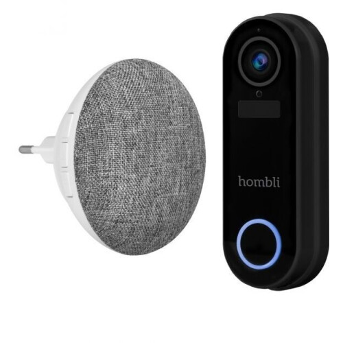 Hombli Smart Doorbell Pack - Videodeurbel met Chime 2 - Full HD 1920x1080 - Zwart