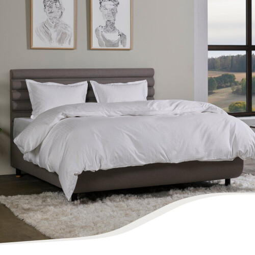Home by TEMPUR® - Dekbedovertrek katoensatijn - Strijkvrij en droger geschikt - Wit - 200x220 cm