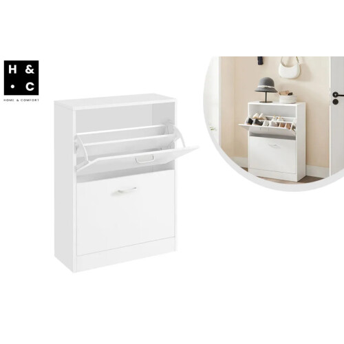 Home&Comfort Stijlvolle en compacte schoenenkast met 2 laden Tweedehands