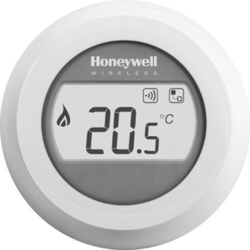 Honeywell Round Y87RF2012 - Draadloze kamerthermostaat - Aan/uit met RF-module - Wit Tweedehands