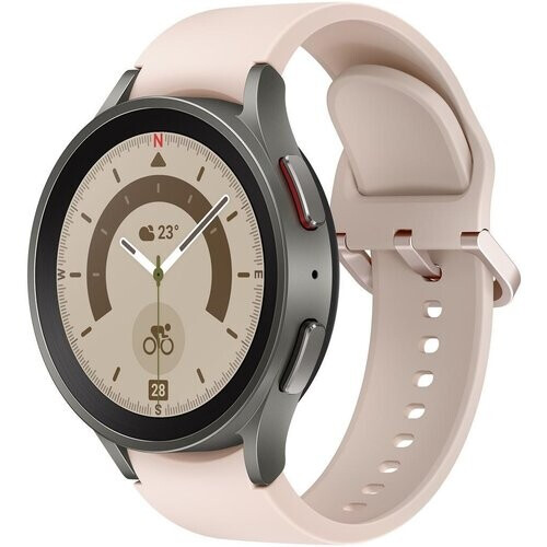 Refurbished Horloges Cardio GPS Samsung Galaxy Watch 5 Pro - Beige Tweedehands